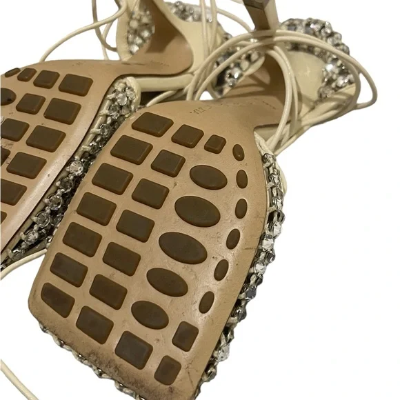 BOTTEGA VENETA Sparkle Stretch Lace-Up Sandal - Picture 7 of 9